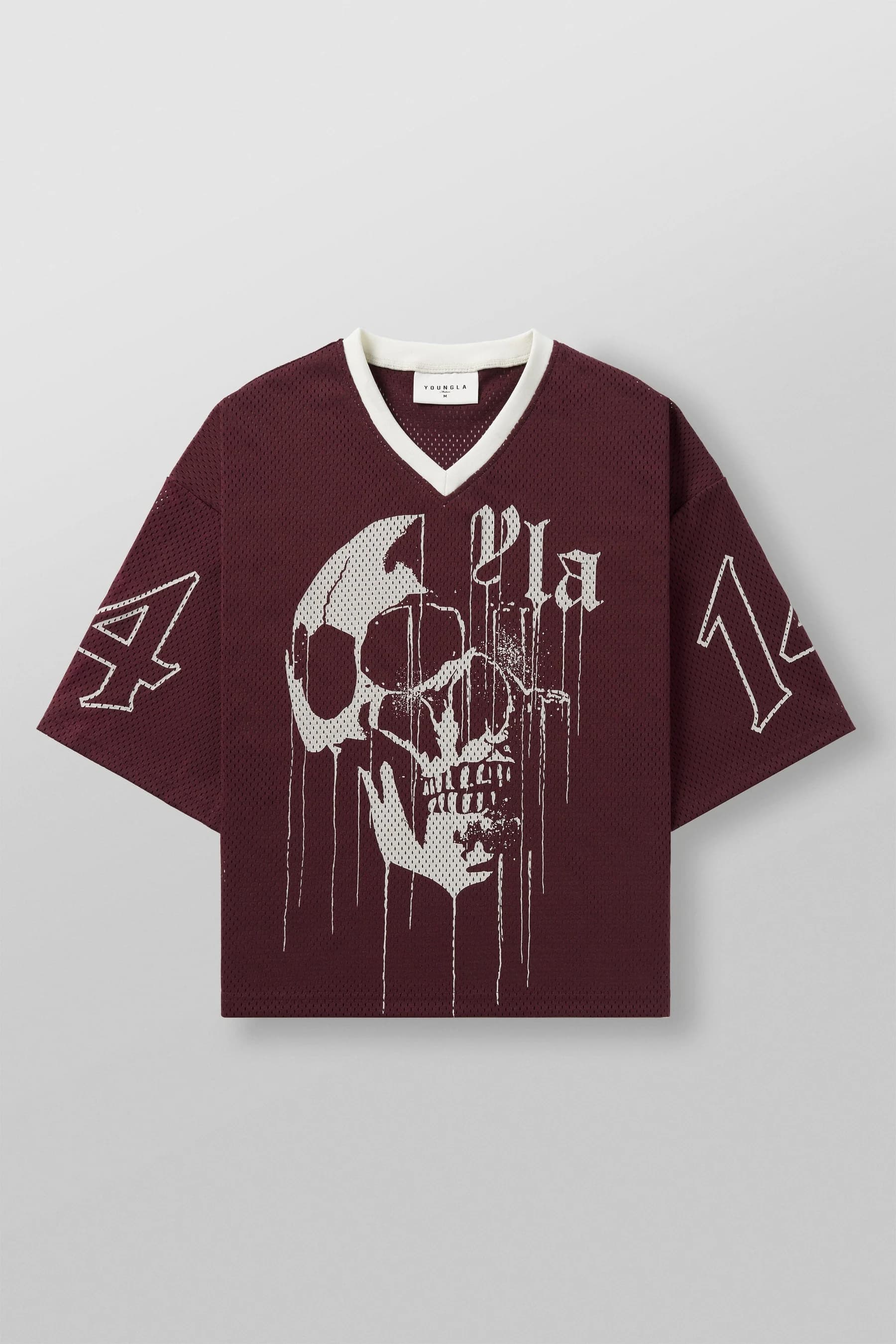 undefined 4015  Drippy Skull Jersey -  Burgundy