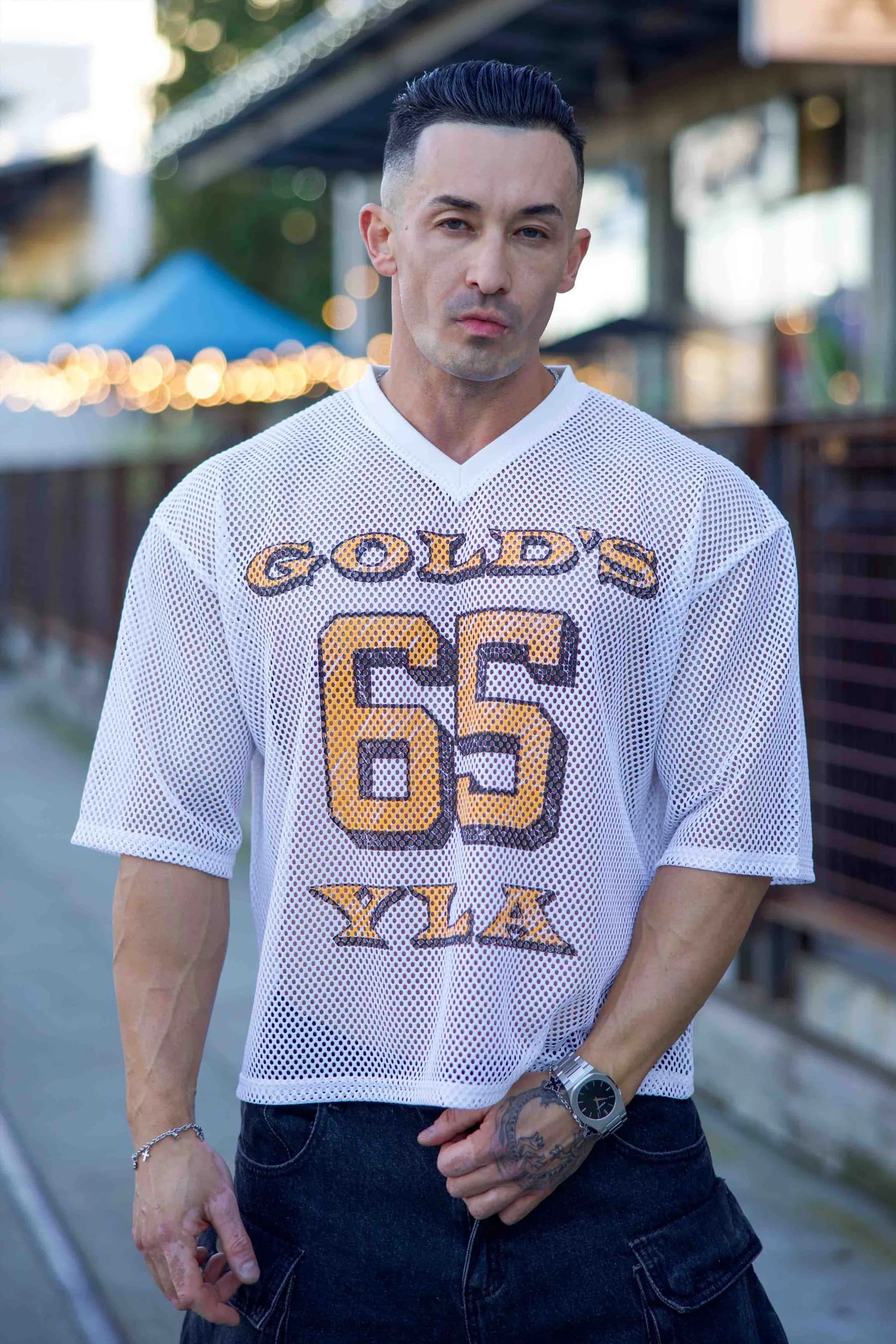 undefined 4078  Golds Gym Jersey - Off White