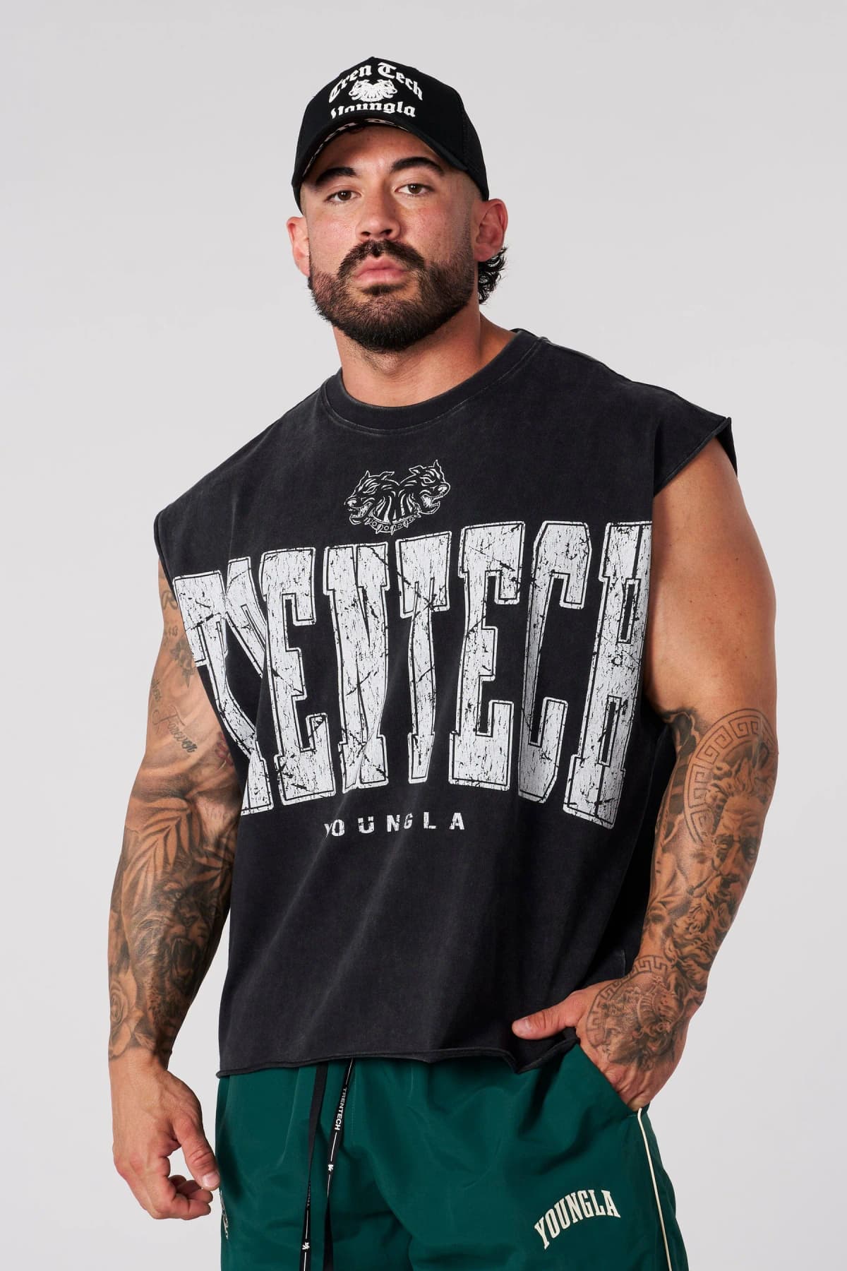 3044  Tren Twins Badass Cut Offs - Black Wash