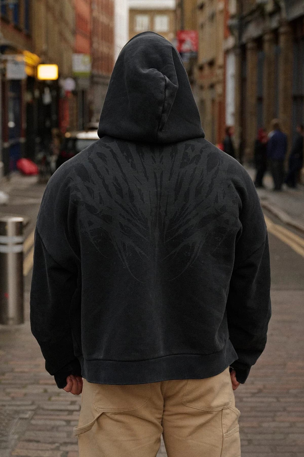 5028 Supersized Chaos Hoodies - Black Wash