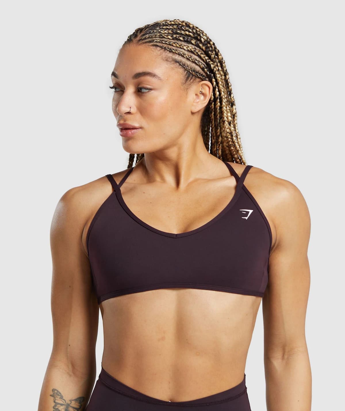 Back Gains Sports Bra - Brown
