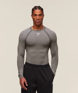 Shadow Seamless Long Sleeve T-Shirt - Meteor Grey