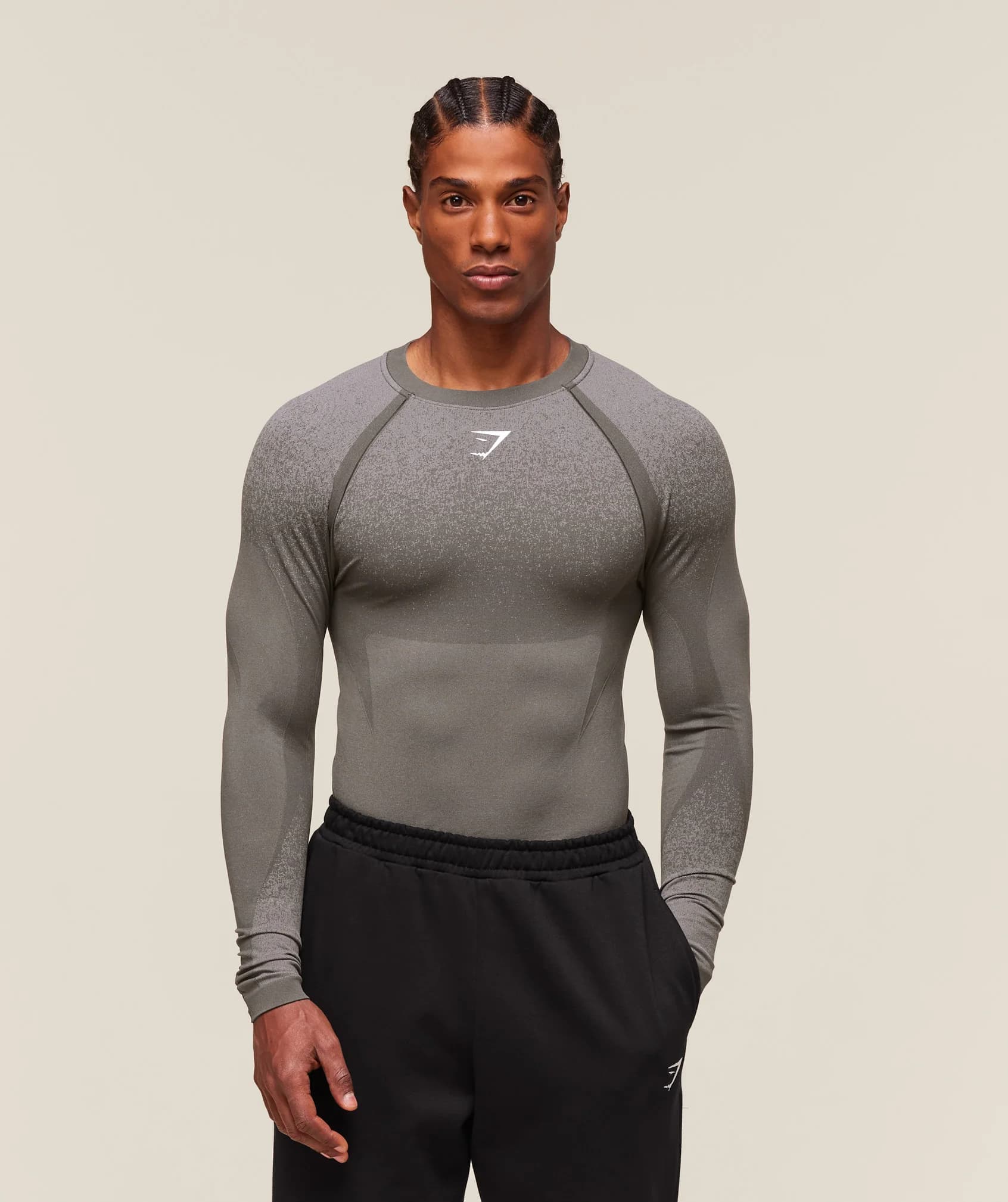undefined Shadow Seamless Long Sleeve T-Shirt - Meteor Grey