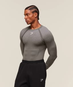 Shadow Seamless Long Sleeve T-Shirt - Meteor Grey