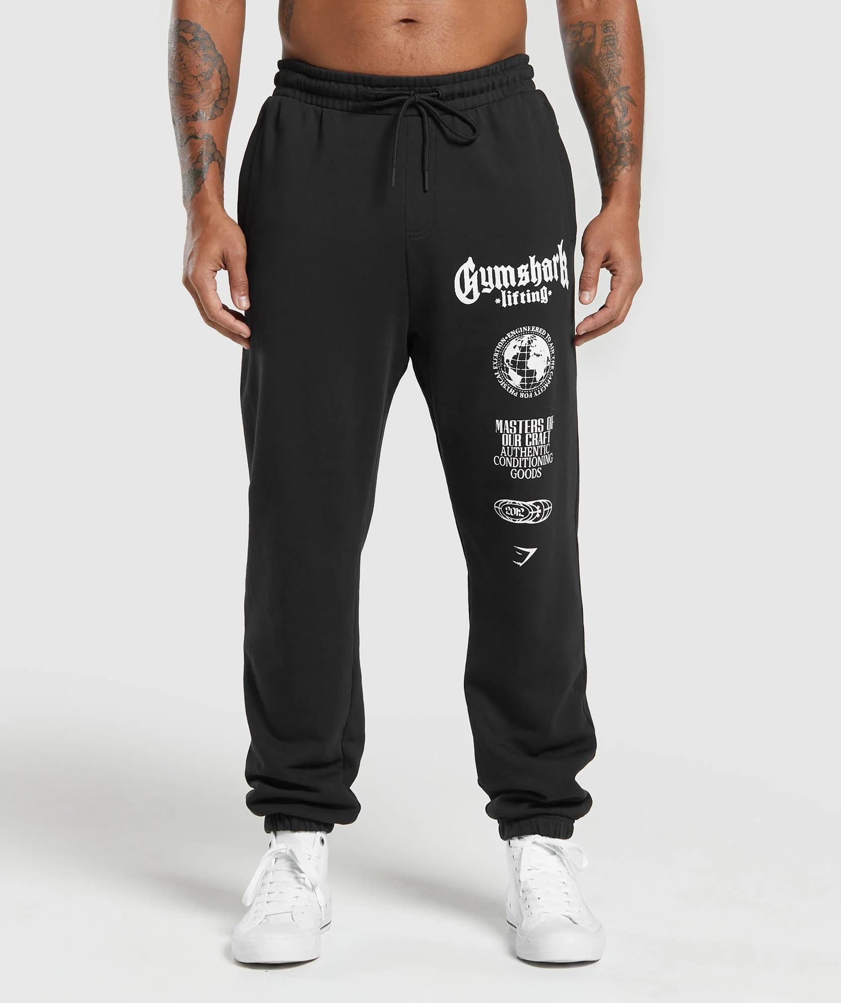 undefined Global Lifting Oversized Essential Joggers - Black