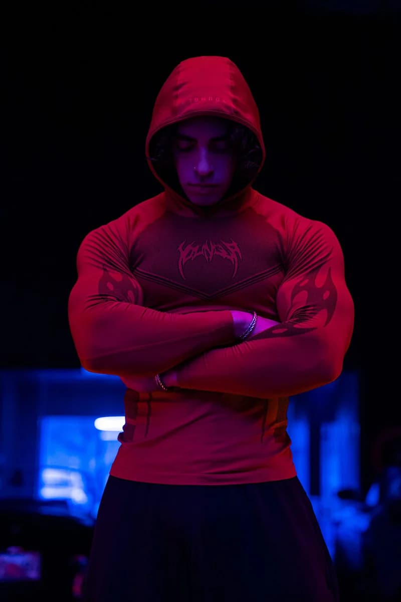 undefined 8062 Warrior Compression Hoodies - Red