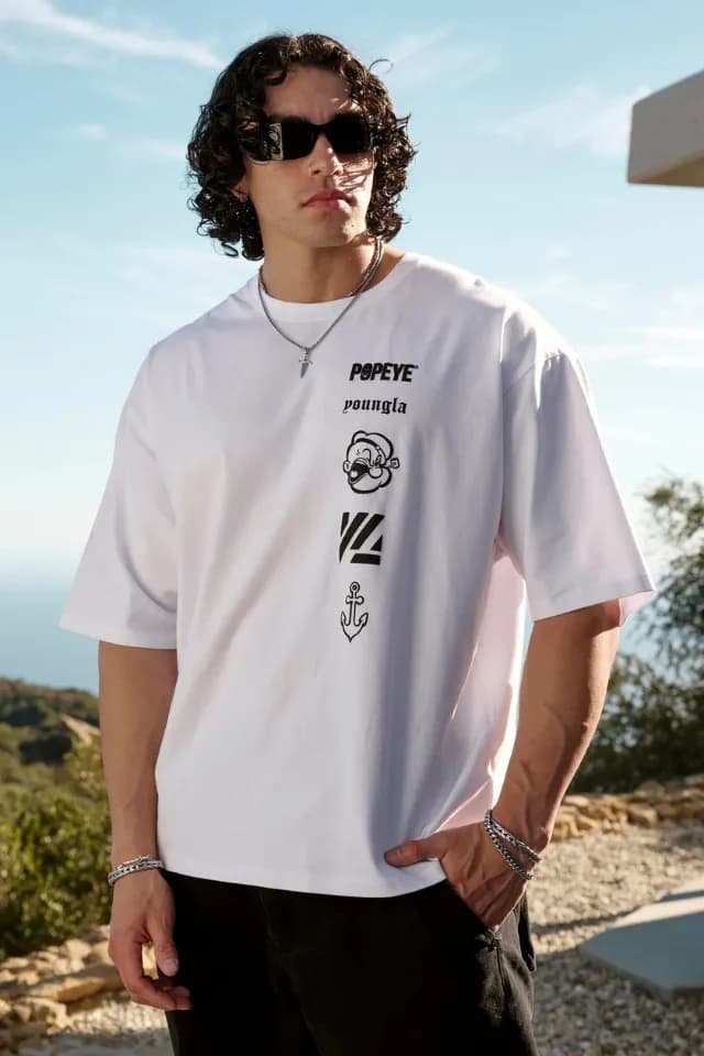 4195  Popeye Tees - White