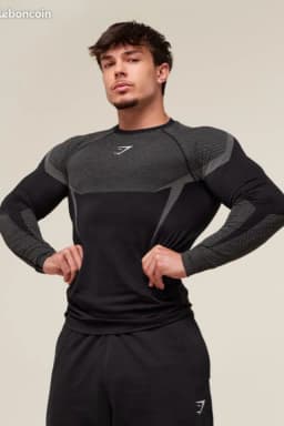Onyx 5.0 Seamless Long Sleeve T-Shirt - Black/Light Grey
