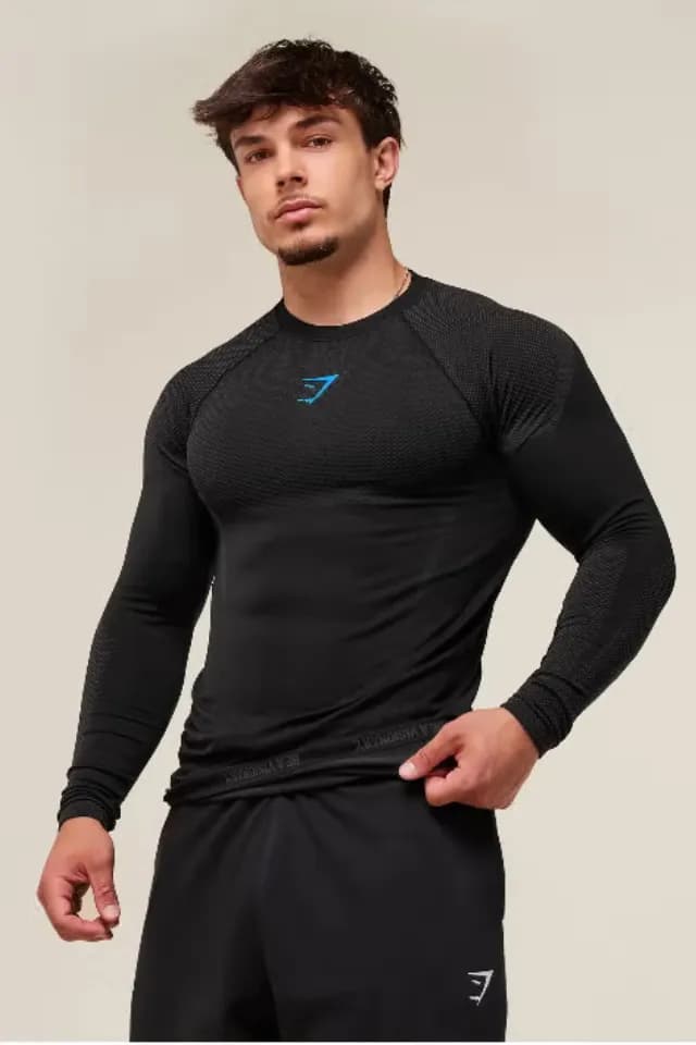 undefined Onyx 5.0 Seamless Long Sleeve T-Shirt - Black/Onyx Grey