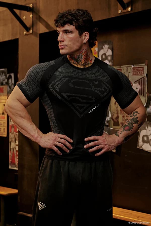undefined 4117 - Superman Compression Tees- Black