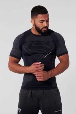 4117 - Superman Compression Tees- Black
