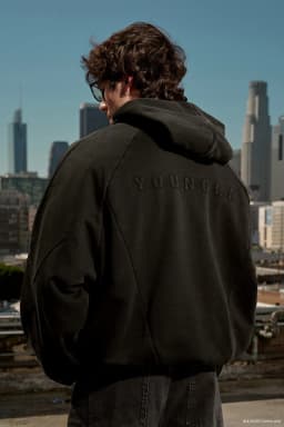 5094 - Superman Shield Hoodies-Black Wash