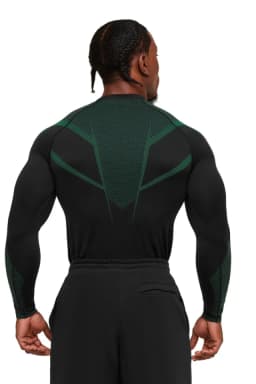 Onyx 5.0 Seamless Long Sleeve T-Shirt -Black/Lift Green