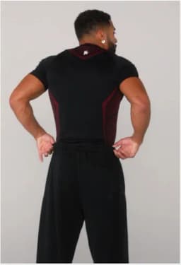 4065 - Warrior X Compression Tees - Black/Red