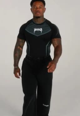 4065 - Warrior X Compression Tees - Black/Blue