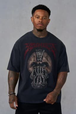 4257 - Batman Rhinestone Tees - Bane R