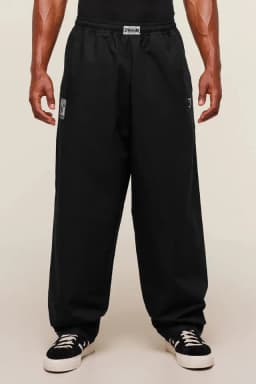 Straight Leg Pumper Pants - Black