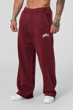 2088 - New Wave Baggy Sweats - Burgundy Wash 