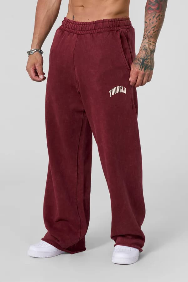undefined 2088 - New Wave Baggy Sweats - Burgundy Wash 