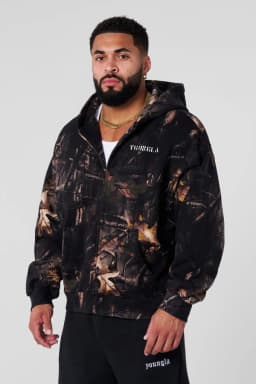 5116 - Tree Camo Collection - Zip Ups - Black Tree Camo
