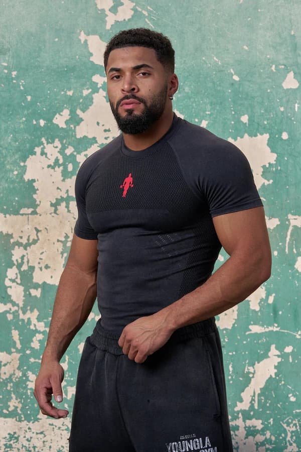 4286 - Gold's Iron Legacy Compression Tees - Black 