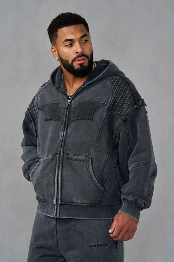 undefined 5209 - Batman Armored Zip-Ups - Grey Wash 