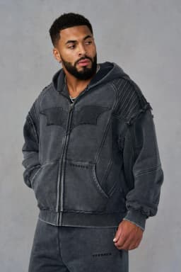 5209 - Batman Armored Zip-Ups -  Grey Wash