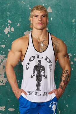 3014 - Golds Gym Stringer - White 