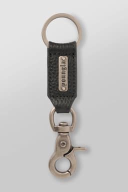 9052 - Leather Keychain - Black 