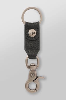 9052 - Leather Keychain - Black 