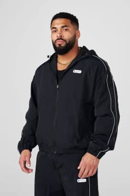 5219 - Retro Track Jacket - Black 