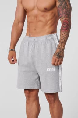 1058 - Vintage Striped Shorts - Heather Grey
