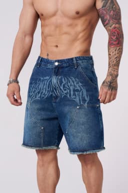 6007 - Gangsta Jorts - Blue Wash