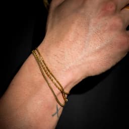 Minimal Wire Bracelet - Gold RG374 