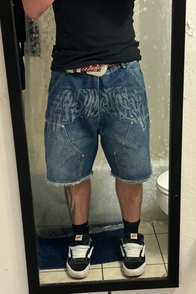 6007 - Gangsta Jorts - Blue Wash