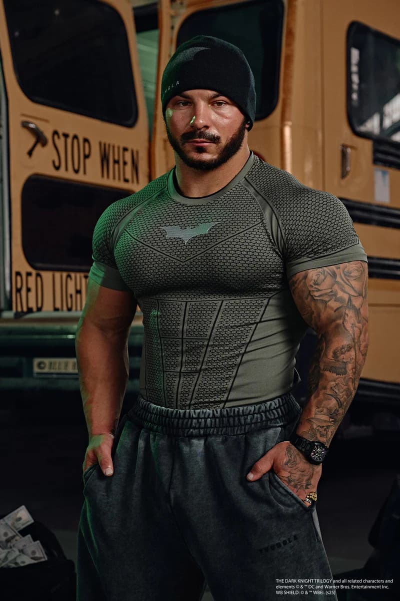 undefined 4259 - Batman Compression Tees - Grey Green