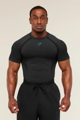 Shadow Seamless T-shirt - Black/Brand Blue