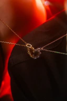 The Split-Heart Pendant - Silver/Gold RG1042