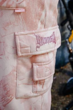 W2230 - Camo Cargo Joggers - Pink Barbed Wire Camo