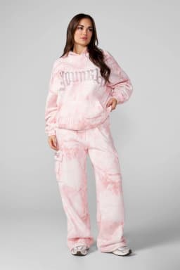 W2230 - Camo Cargo Joggers - Pink Barbed Wire Camo