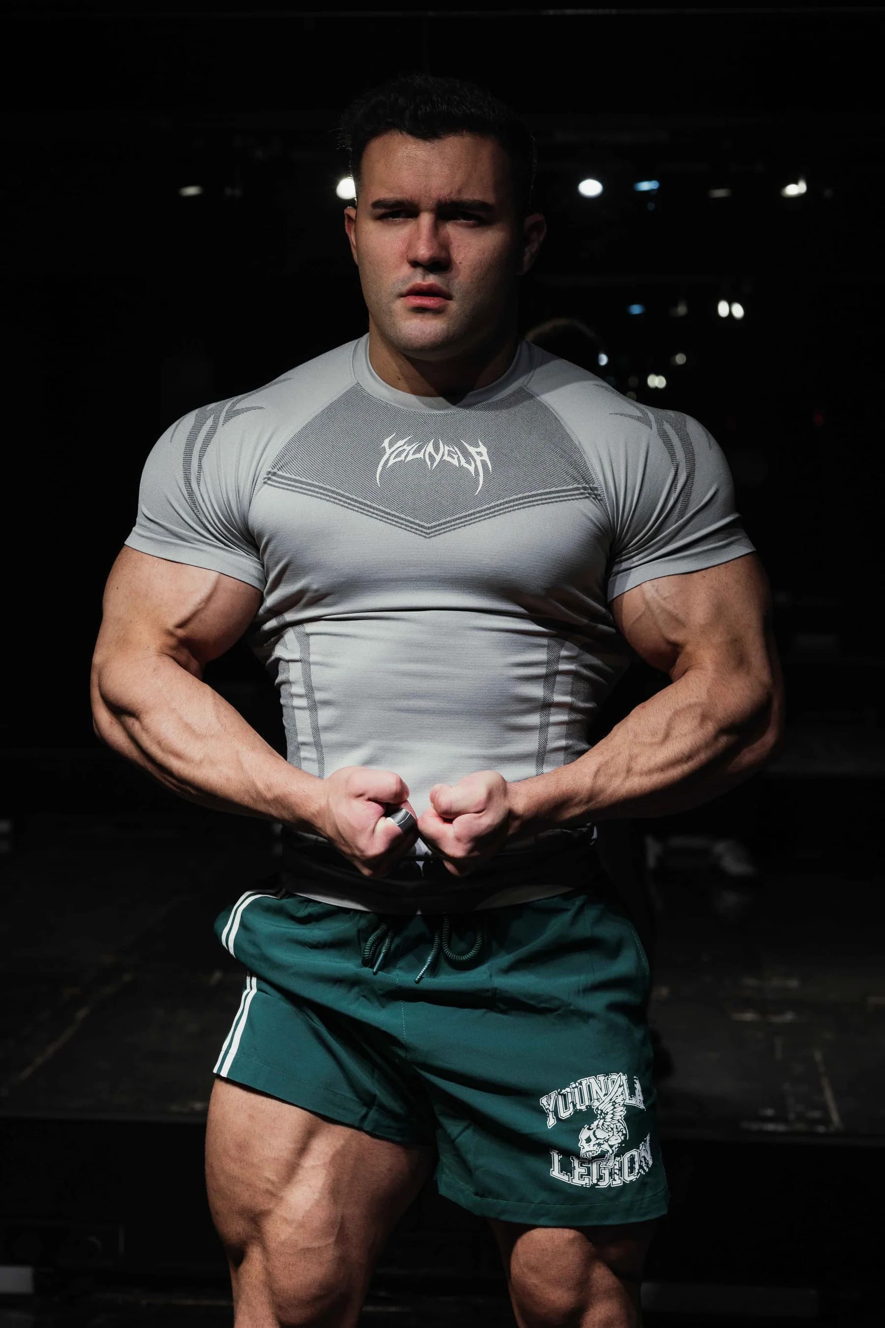 4041 Warrior Compression Tees - Grey